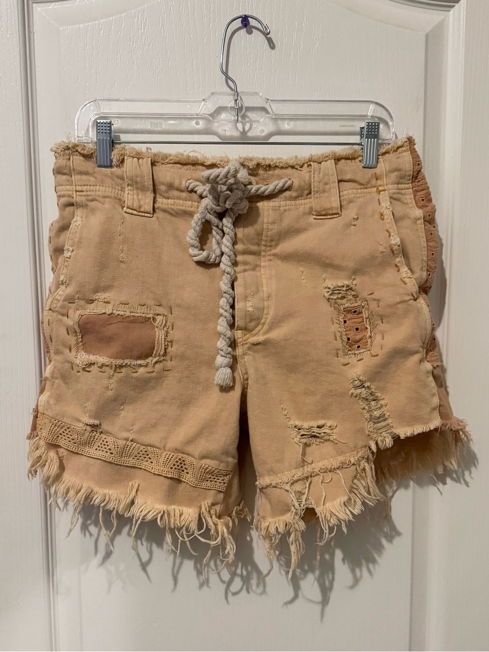 Free People Patched & Fringe shorts